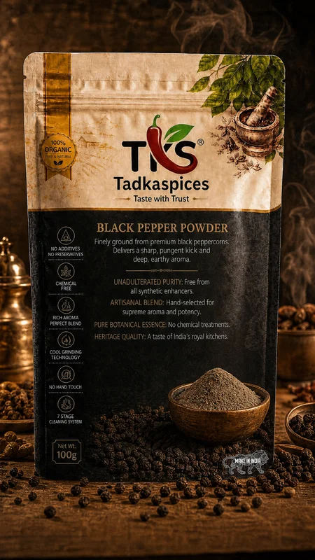 TKS Black Pepper Powder — Premium Organic