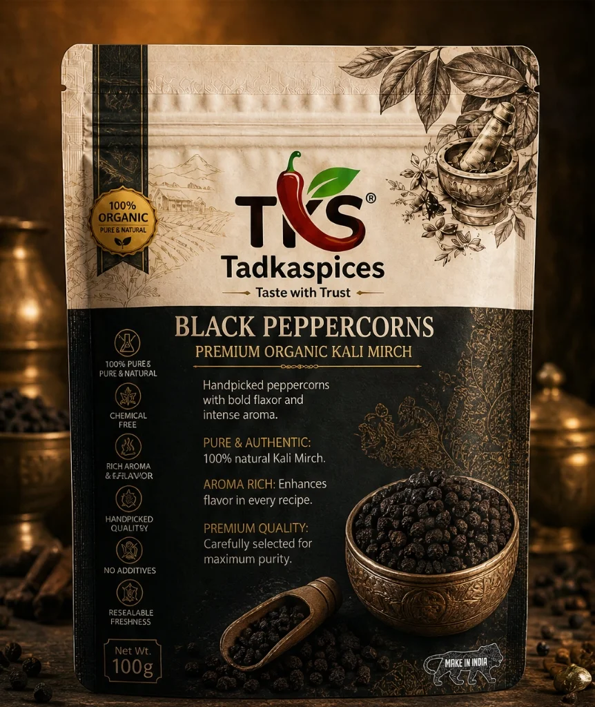 TKS Black Peppercorns — Premium Organic Kali Mirch